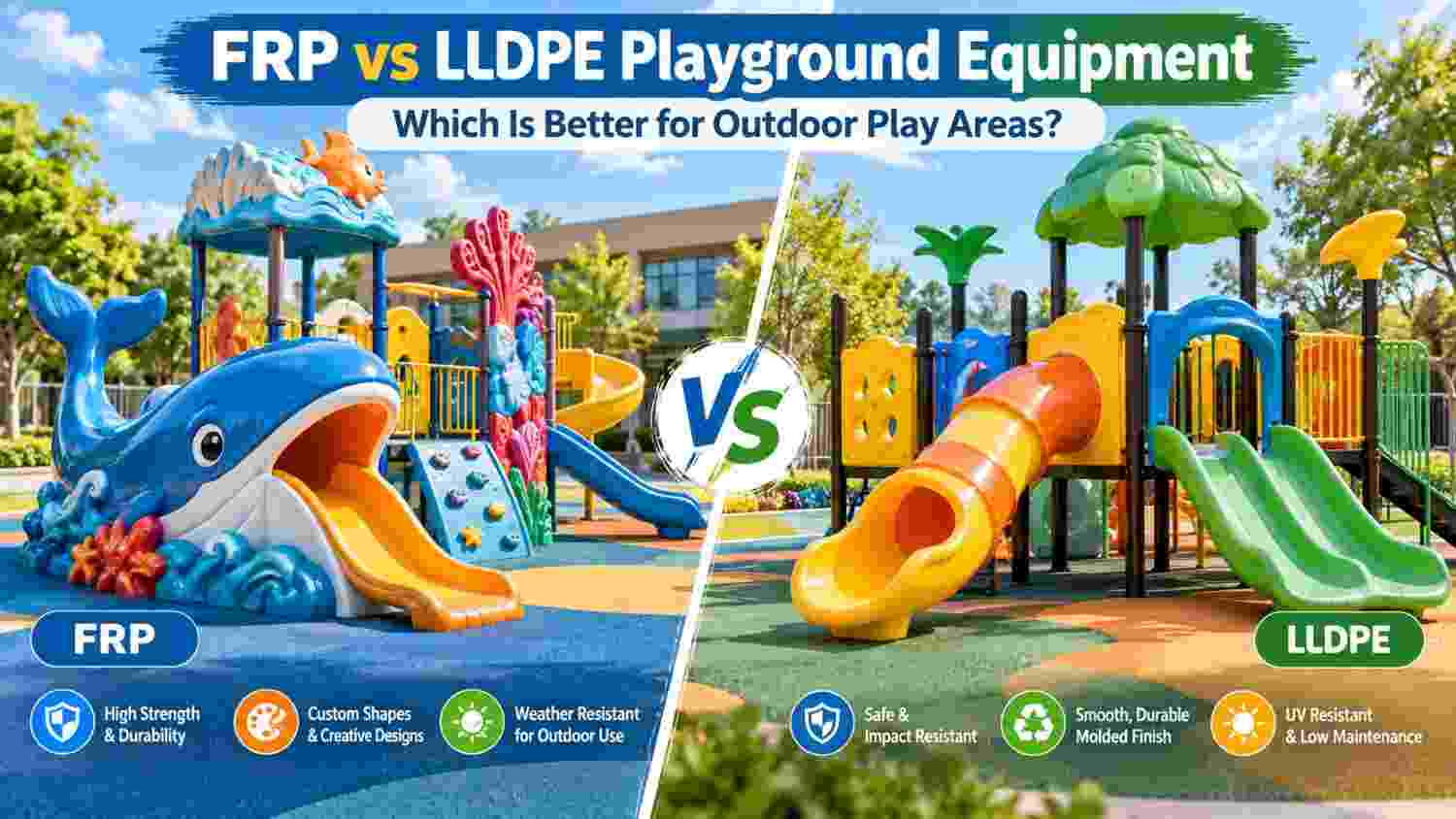 FRP vs LLDPE Playground Equipment: Which Is Better for Outdoor Play Areas?