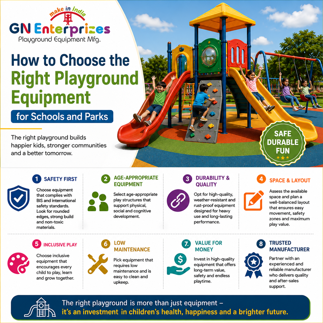 How to Choose the Right Playground Equipment for Schools and Parks